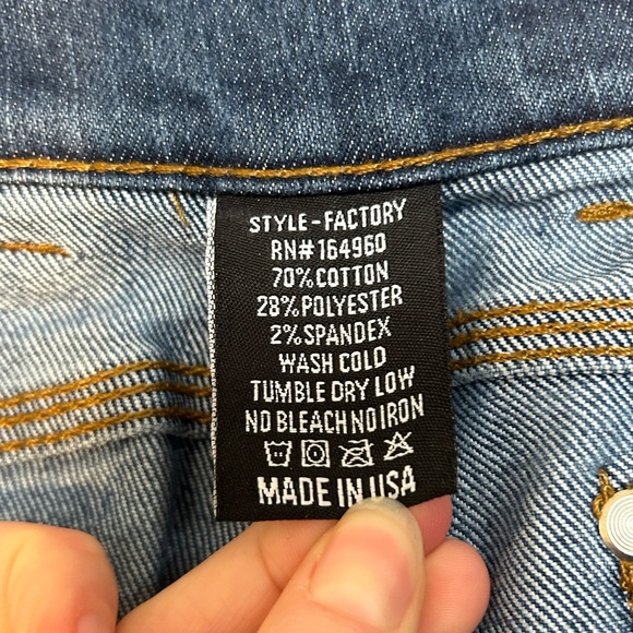 Origin men’s blue jeans relaxed fit boot cut dark medium wash - Picture 7 of 9